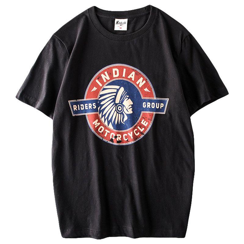 Export Tail Single Men's Cut Label American Retro Fashion Fashion Brand T-shirt Short Sleeve Hong Kong Style Export Amekaji T-shirt