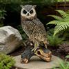 Simulated Owl Resin Garden Statue, Indoor & Outdoor Decorative Ornament, Lawn & Courtyard Art Craft Decoration