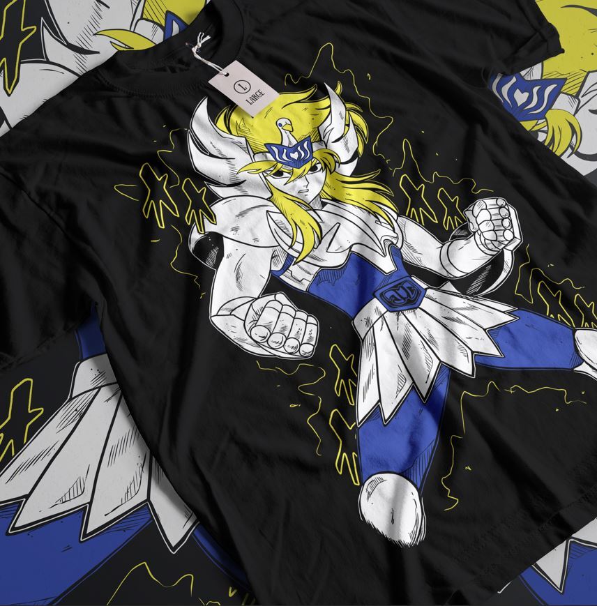 

Unisex T-Shirt Shaina Hyoga Dragon Shiryu Ikki Saori Andromeda Shun Gift Shirt XL