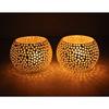 Pack of 2 Turkish Mosaic Glass Votive Tealight Candle Holders - Decorations Items for Home Table Decor Gifts (Glass) - Decor - Gifts