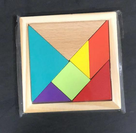 Wooden Tangram Puzzle Toy for Children and Students