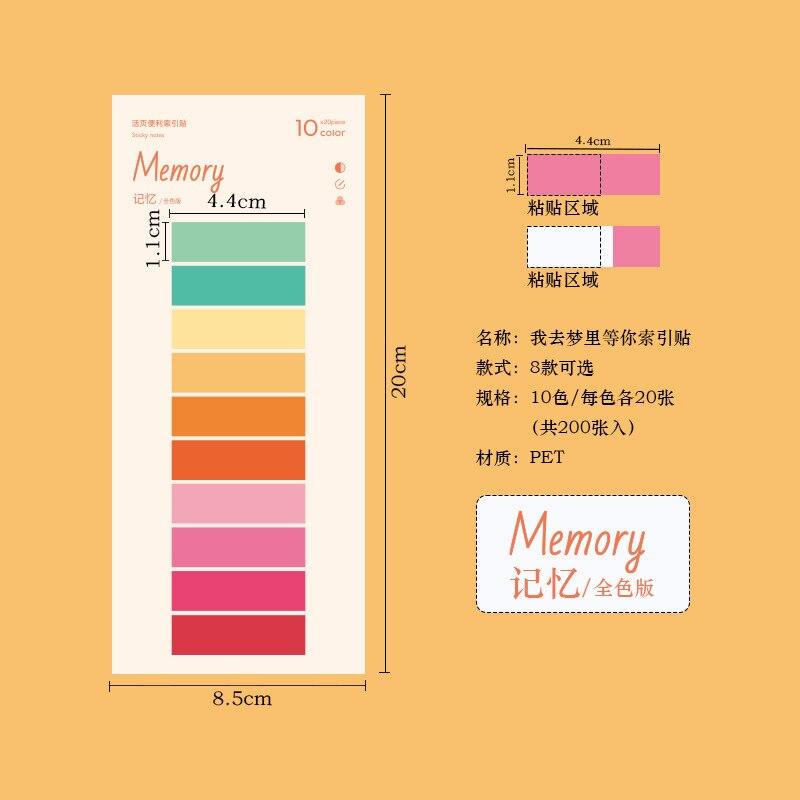 200Pcs Index Tabs With Ruler Writable File Tabs Flags Colored Page Markers Labels For Reading Notes Books School Office Supplies