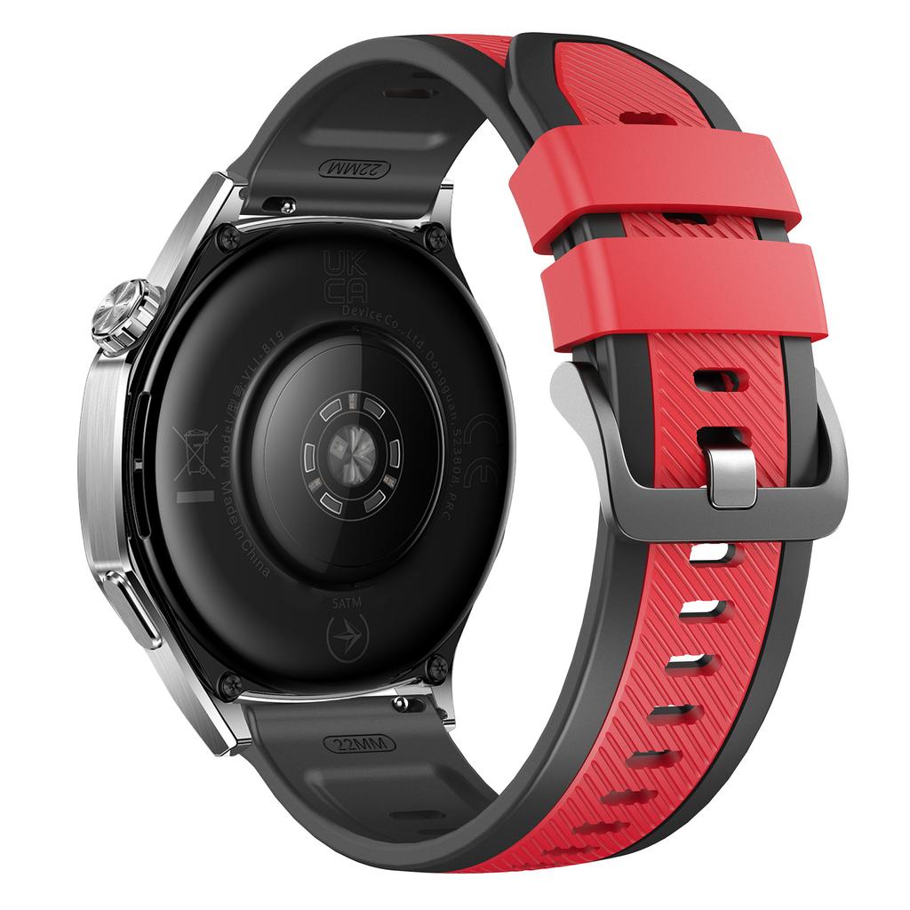 22-мм твіловий ремінець для годинника Huawei Watch GT 6/5/5 Pro/4 46 мм, двоколірний силіконовий ремінець, швидке зняття