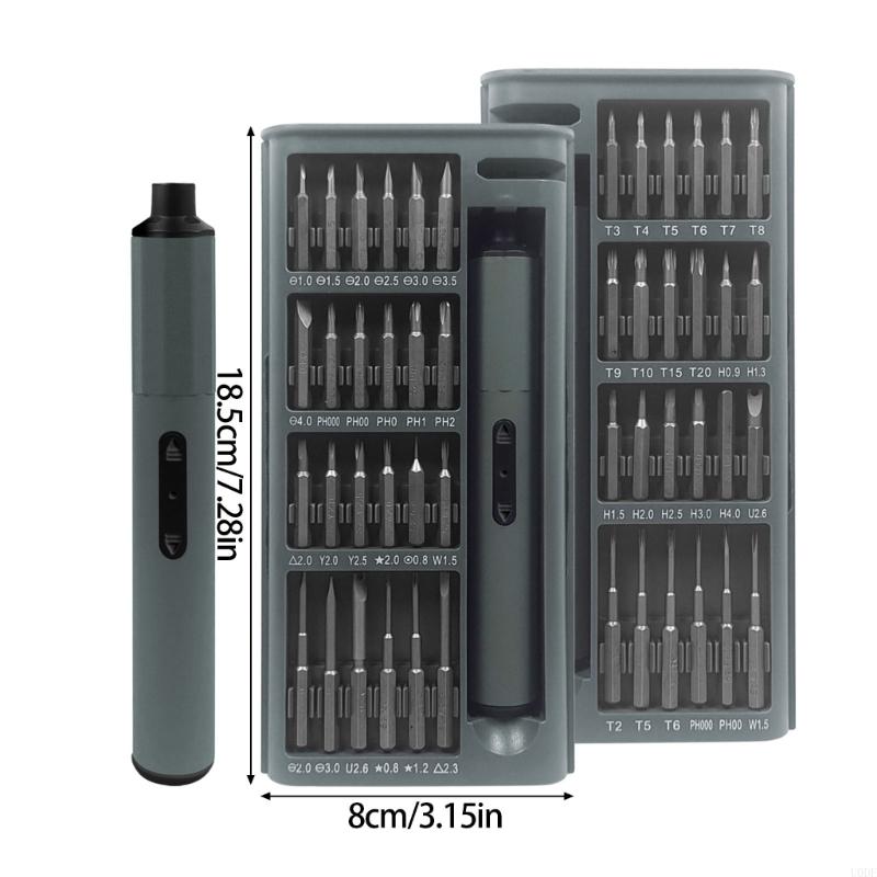 Portable Professional 50 Piece Rechargeable Wireless Screwdriver Adjustable Torques 0.5N.M 3N.M With Quiet Operation