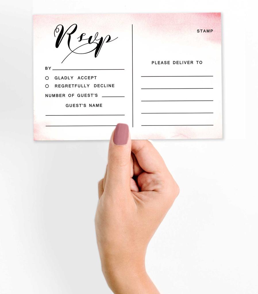 Inkdotpot 50 Blank RSVP Cards With Kraft Envelopes Rustic Kraft 4"x6" Response Cards-RSVP Reply Card For Wedding-Bridal Shower-Baby Shower-Rehearsal