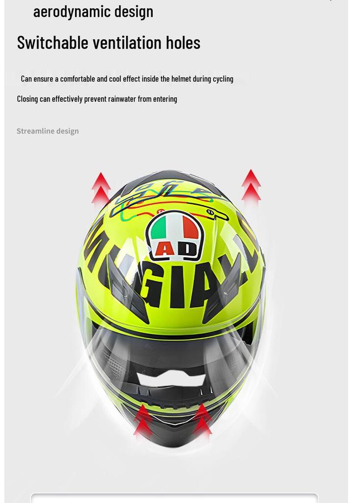 Bluetooth Smart Taillight Flip-Up Motorcycle Helmet for Men & Women - All-Season, Electric Vehicle, Off-Road