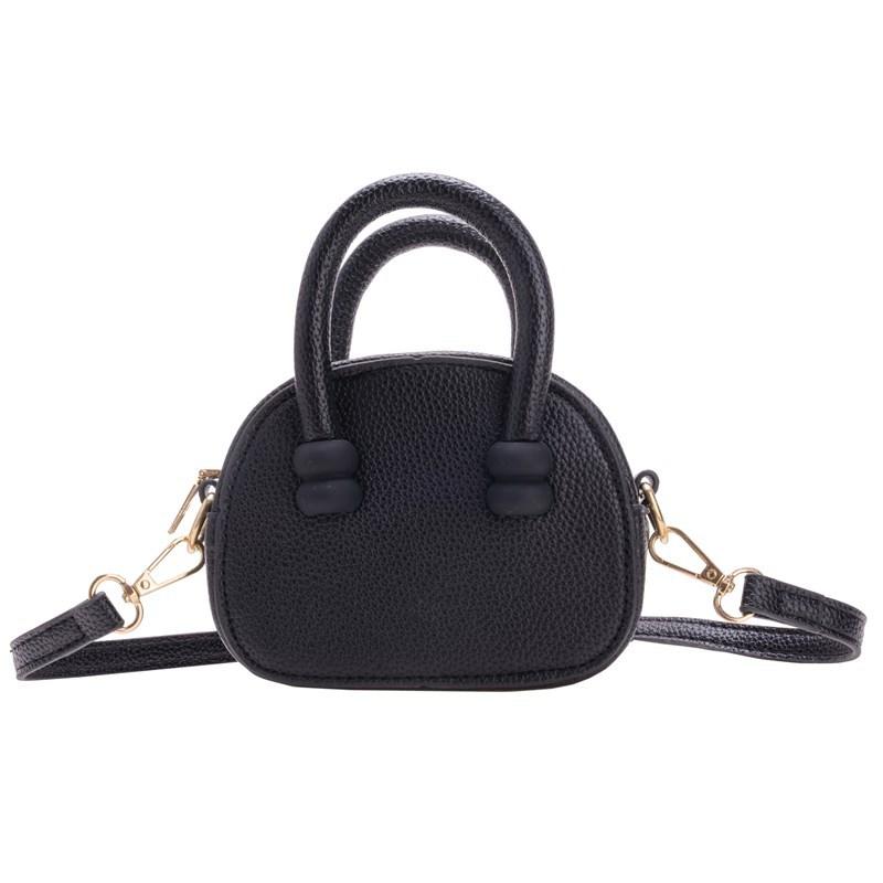 

Contemporary Unisex Toddler Shoulder Bag In Vibrant Black Blue Pink Shades White чорний