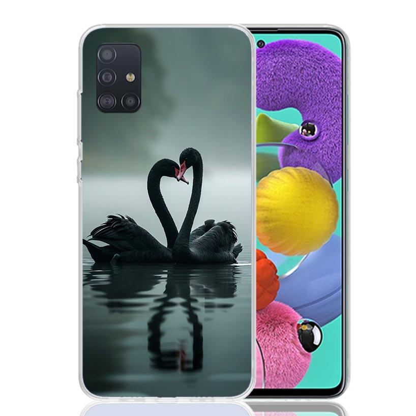 

Black Swan Noble Phone Case For Samsung Galaxy A52 A32 A22 A12 A02S A50S A30S A51 A31 AA71 Note 20 Ultra 10 S10 Plus Galaxy A52 Samsung A30S