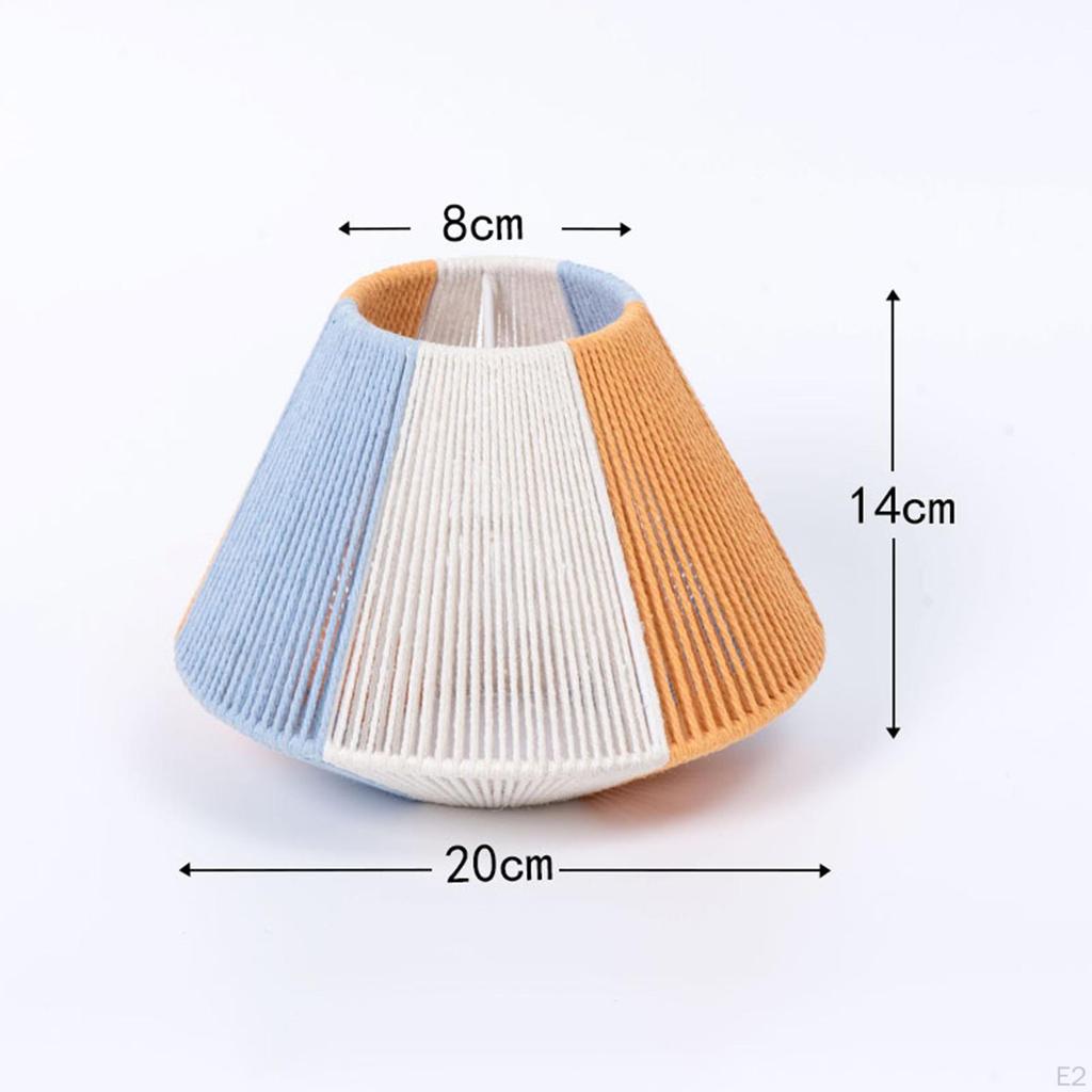 Ceiling Lantern Cover Lamp Shade Replacement Decor Weave Rope Lampshade Cotton for Home Dining