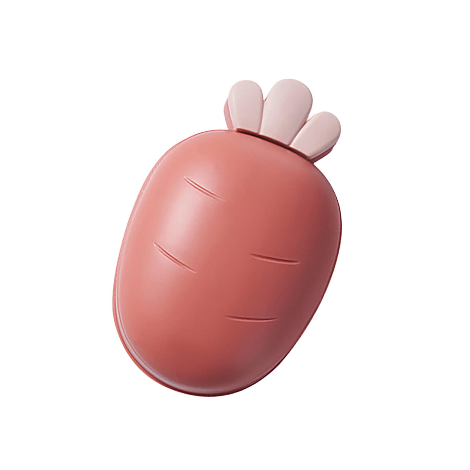 Carrot Soap Dish with Lid Cartoon Soap Holder Tray Bathroom Soap Rack for Bathroom красный
