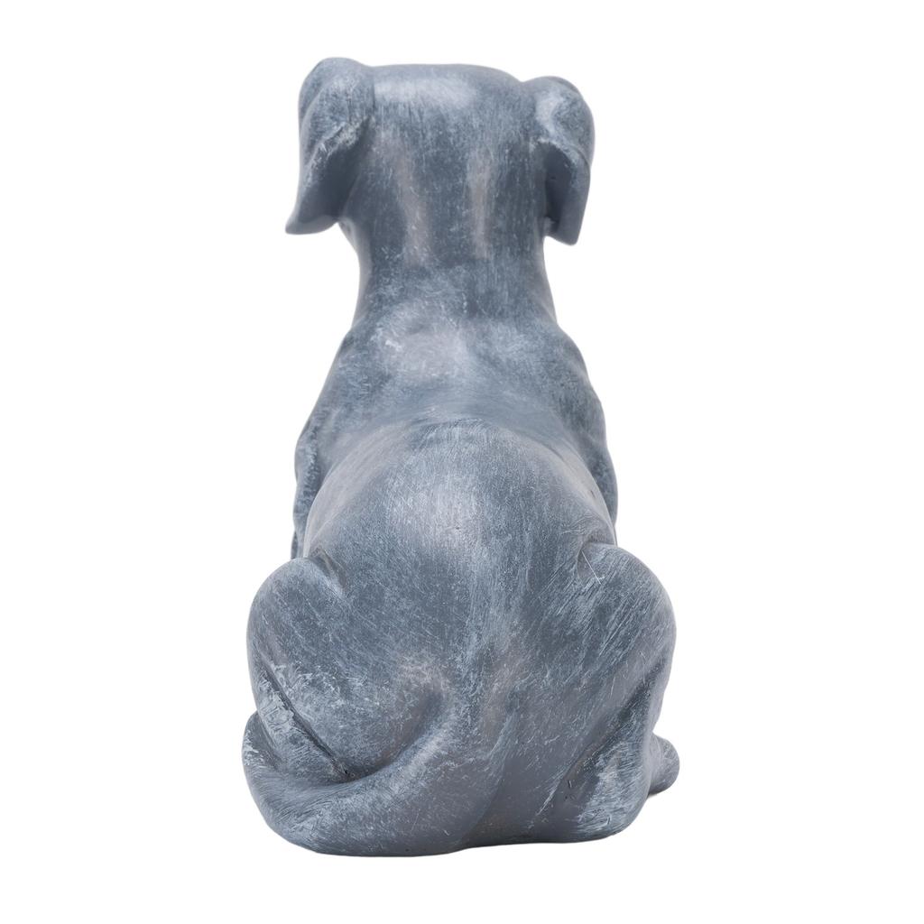 Dog Sculpture Resin Vivid Details Cute Dog Statue Animal Figurine for Bedroom Garden