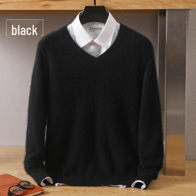 Men's Luxury Cashmere Knit V-Neck Sweater - Autumn/Winter Collection