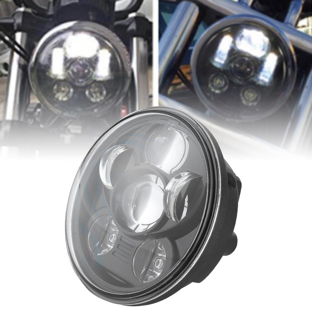 5.75in 75W LED Headlight 6500K High Birhgtness Motorcycle Headlamp Fit for Jeep Wrangler
