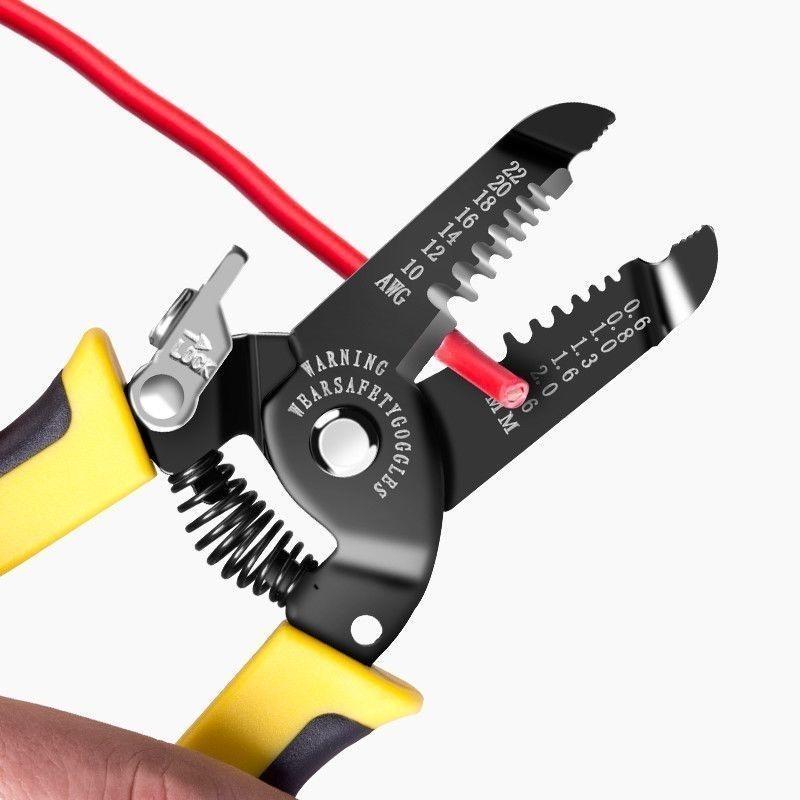 Elektriker-Multitool zum Abisolieren, Schneiden und Crimpen von Drähten mit Kabeleinziehfunktion Professionelle Zangen und Scheren