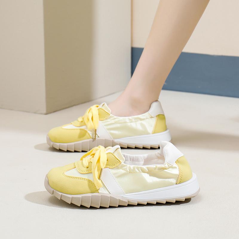 Fashion Women Sneakers Fashion Shoes Spring Trend Casual Flats Female DLSYXD Fashion Comfort White Vulcanized Platform Shoes for Women