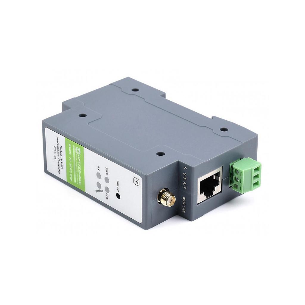 RS485 To WiFi Ethernet Module: RJ45 Serial Port Server with Modbus & MQTT, DIN Rail Mount