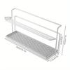 Stainless Steel 2-Tier Bottle Drying Rack with Drain Tray - Space Saving Kitchen Cup Storage Rack for Mugs, Jugs and Accessories
