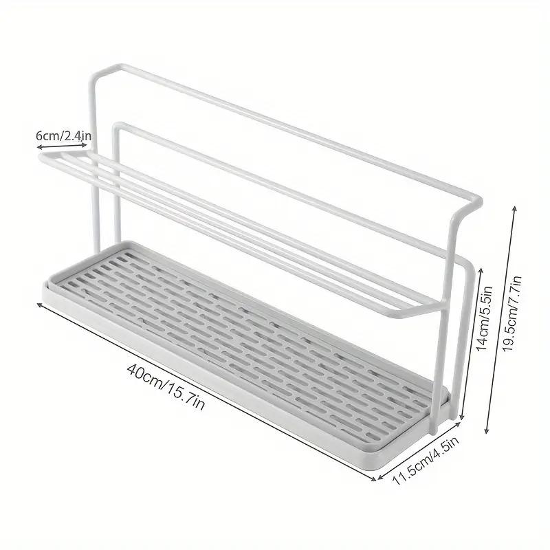 Stainless Steel 2-Tier Bottle Drying Rack with Drain Tray - Space Saving Kitchen Cup Storage Rack for Mugs, Jugs and Accessories