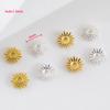 20pcs 40pcs 18K Gold Plated Sunflower Bead Cap 6mm Caps for Bracelets Bead Spacer Jewelry Making Supplies DIY Beaded Accessories