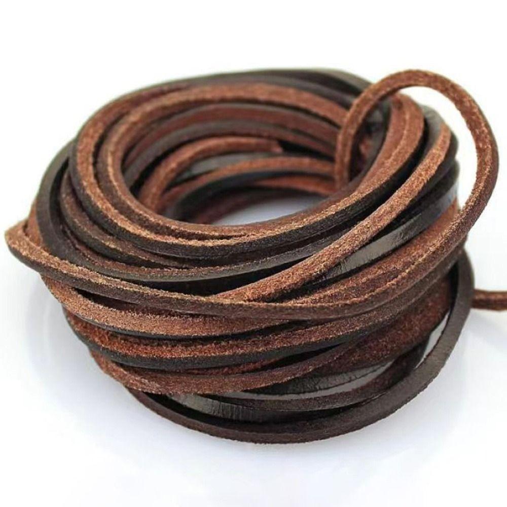 5 Yards Braiding String DIY Real Leather Strips  DIY Necklace Bracelet Accessories