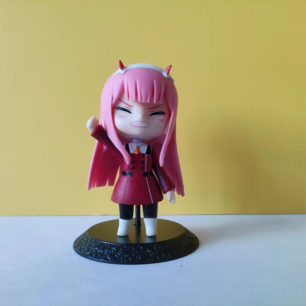 11CM Darling in the FranXX Anime Figure 02 ZERO TWO Kawaii Model Childhood Cute PVC Static Toys Decoration Lovers Gifts Doll