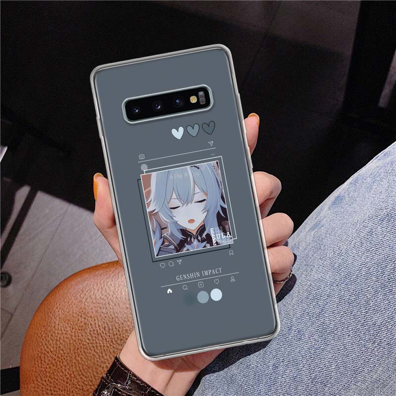 

Чехол для телефона Genshin Impact Love Cover для Samsung Galaxy S10 Plus S20 FE S21 S22 Ultra S10E S9 S8 + S7 Edge J4 Samsung S10
