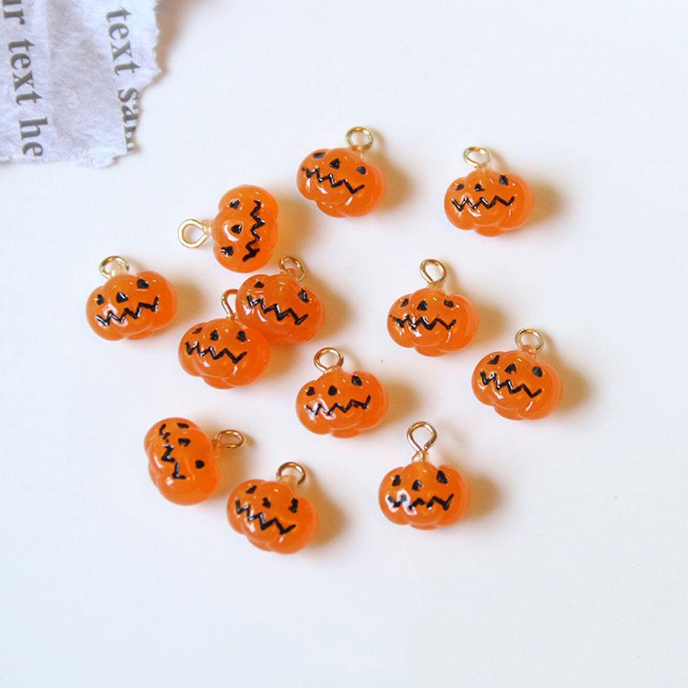 Resin Handmade Accessories Earring Bracelet Gift Halloween Charms Pumpkin Pendant Jewelry Making