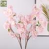 Simulated Feel Silk Cherry Blossoms Multi-layer Leaved Cherry Blossom Branches, Furniture Wedding Scene Fake Flowers