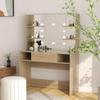 VidaXL Makeup Table with LED Lighting Dressing Table Cosmetic Table Bedroom Furniture Home Interior 331545