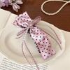 Girl's heart polka dot bow banana clip, temperament half-up hair vertical clip, 2026 new sweet hair clip, simple hair accessory
