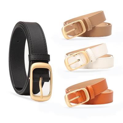 Ceinture élégante pour femme, à boucle ardillon, polyvalente pour jeans