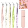 High Precision Lashes Extension Tweezer Stainless Steel Eyelash Curler  Extensions Grafting