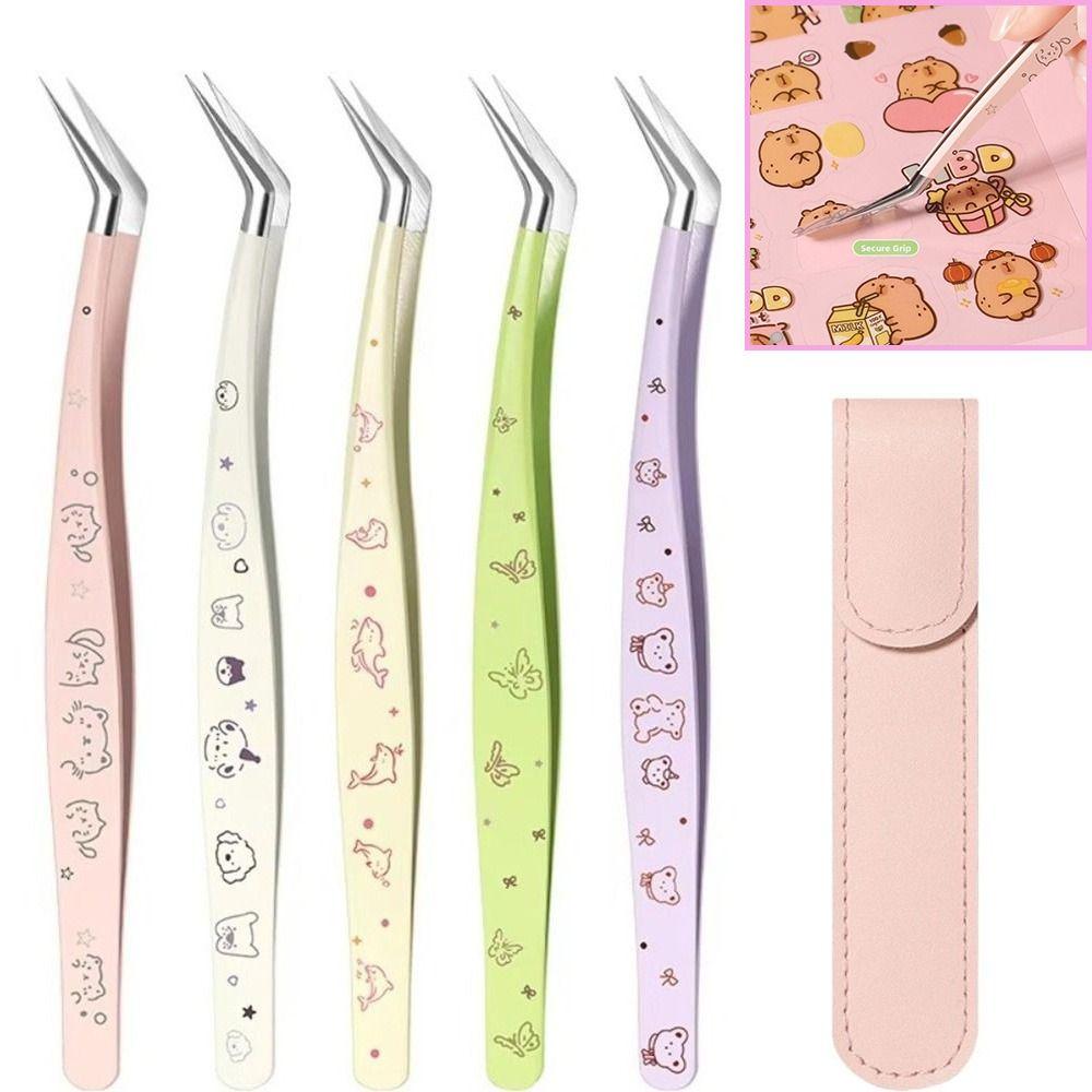 High Precision Lashes Extension Tweezer Stainless Steel Eyelash Curler Extensions Grafting
