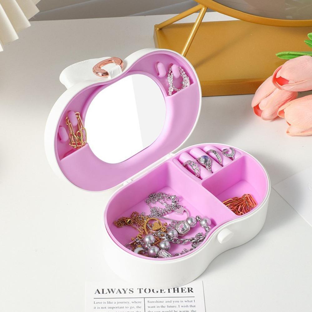 

Dustproof Bow Jewelry Box Multifunctional Rings Holder New Earrings Display Case White Purple