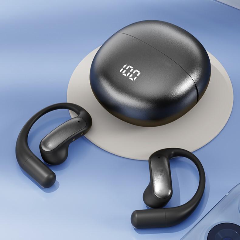 M118 Smart AI Translation Bluetooth Earphones with High-Quality Sound, Long Battery Life, Power Display & Ear Hook Design