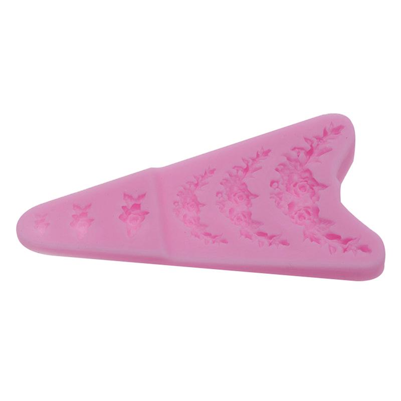 Stampo in silicone per ghirlanda di fiori di rosa, bordo per torta, gioielli, strumenti per decorare matrimoni