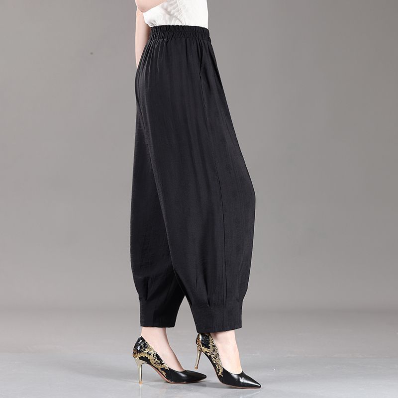 Thin Mom Lantern Pants Casual Summer Loose Pants Women's National Style New Nine Part Pants Haren Pants