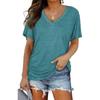 Women's Striped  T-Shirts (women’s) Printed Fashion Gradient Short Sleeved Casual V-neck T-shirt for Women