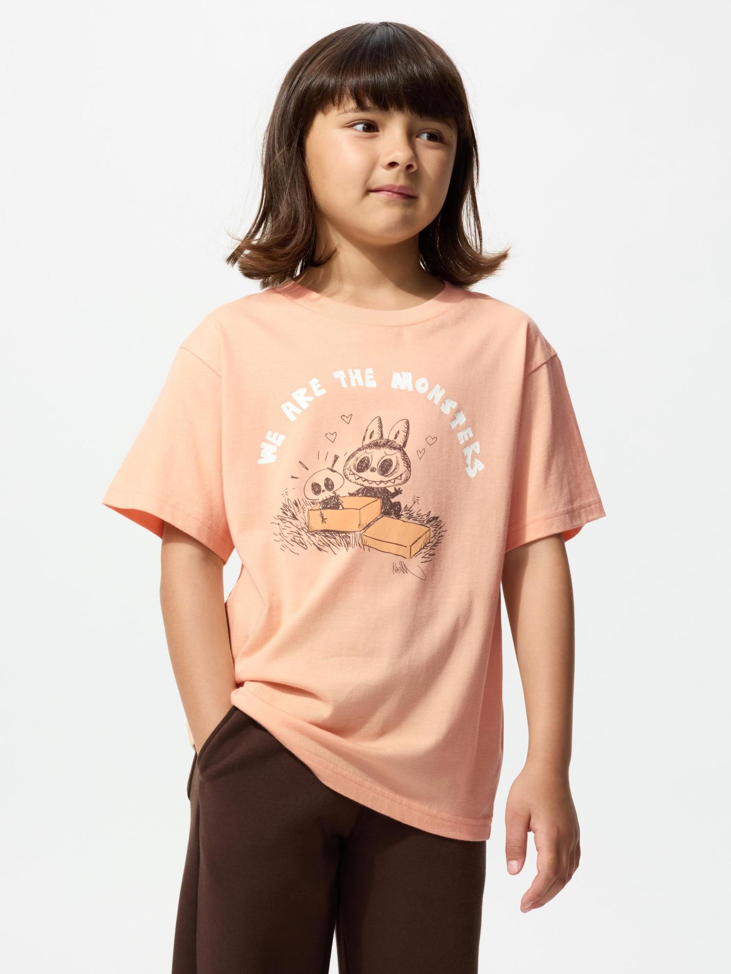 

Uniqlo Girls Pop MarT UT GrapHic T sHorT Sleeve H 20 LIGHT ORANGE/KIDS 160