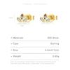 ANDYWEN 100% 925 Sterling Silber Regenbogen CZ Piercing Ohrstecker Blume Luxus Edlen Schmuck Geschenk