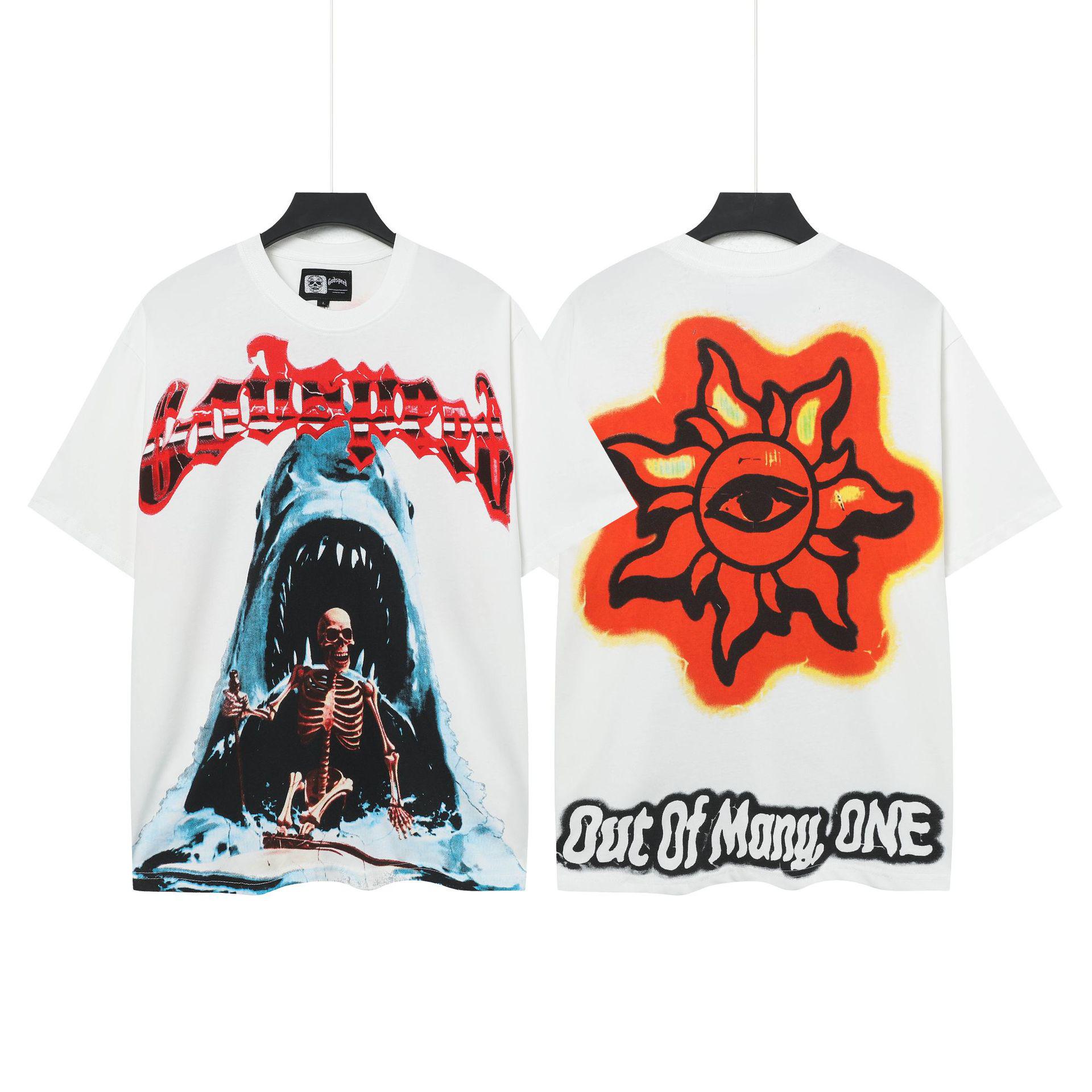 Винтажная футболка с коротким рукавом повседневная свободного кроя с изображением черепа и рок-группы для пар Small 2260₽