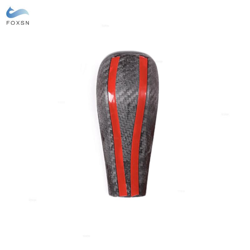 For BMW 1 3 Series E87 E90 E92 E93 X1 E84 Car Carbon Fiber Interior Central Control Gear Shift Knob Head Cover Protective Trim