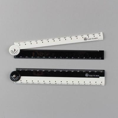 1pcs Folding Ruler Black and White Simple Ruler Graphic Folding Ruler Student Learning Supplies Creative Stationery