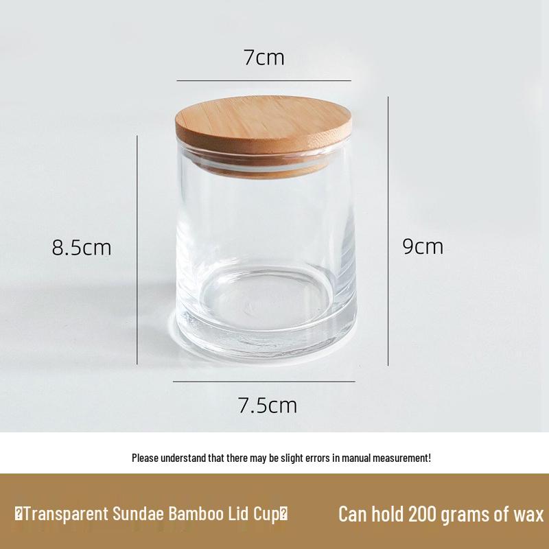 Mongolian Yurt Glass Candle Cup with Lid – DIY Scented Soy Wax Container Candlestick
