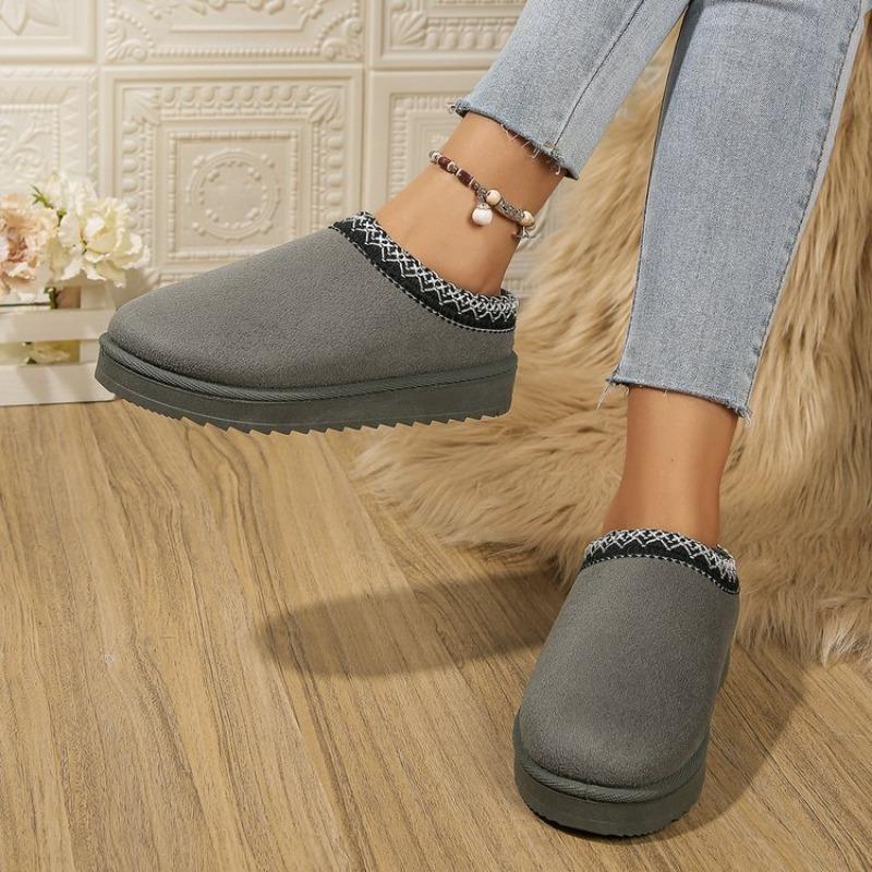 New Fashionable Snow Boots, Women's Shoes, Half-drag Thickened Cotton Shoes