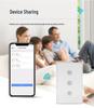 WiFi Doodle Smart Touch Wall Switch, Alexa-Compatible, US Standard, Timer Function, 1/2/3 Gang Options