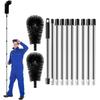 2025 New Extendable Telescopic Gutter Cleaning Brush Roofing Tool Easy Remove Sink Filter Sewer Brush for Roof Drainage