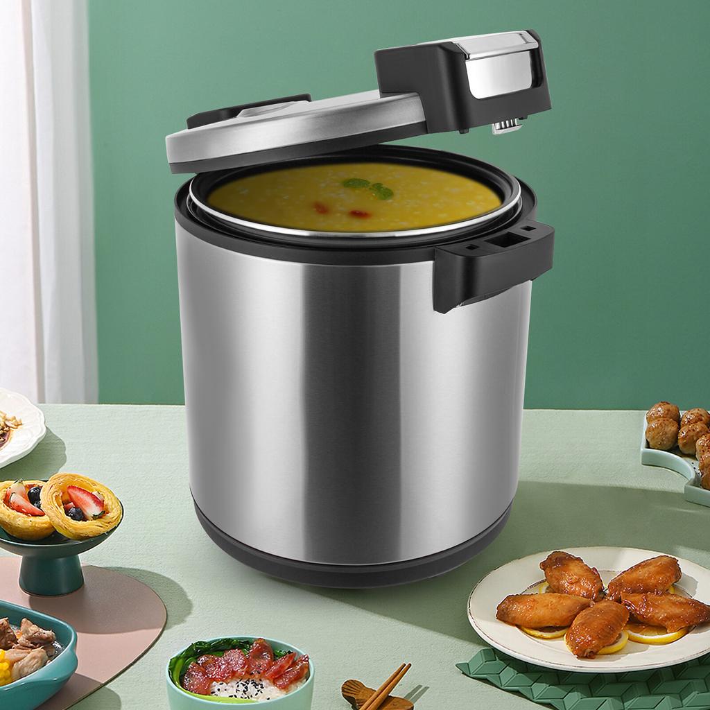 Olla Eléctrica Calentadora de Arroz de Alta Resistencia 23L, Calentador de Comida 110W 110V, con Pala para Arroz, para Fiestas, Banquetes Festivos, Catering