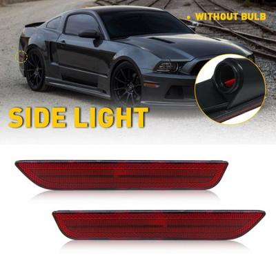 OE-Style Red Lens Rear Bumper Side Marker Lights Kit For 2010-14 Ford Mustang EV