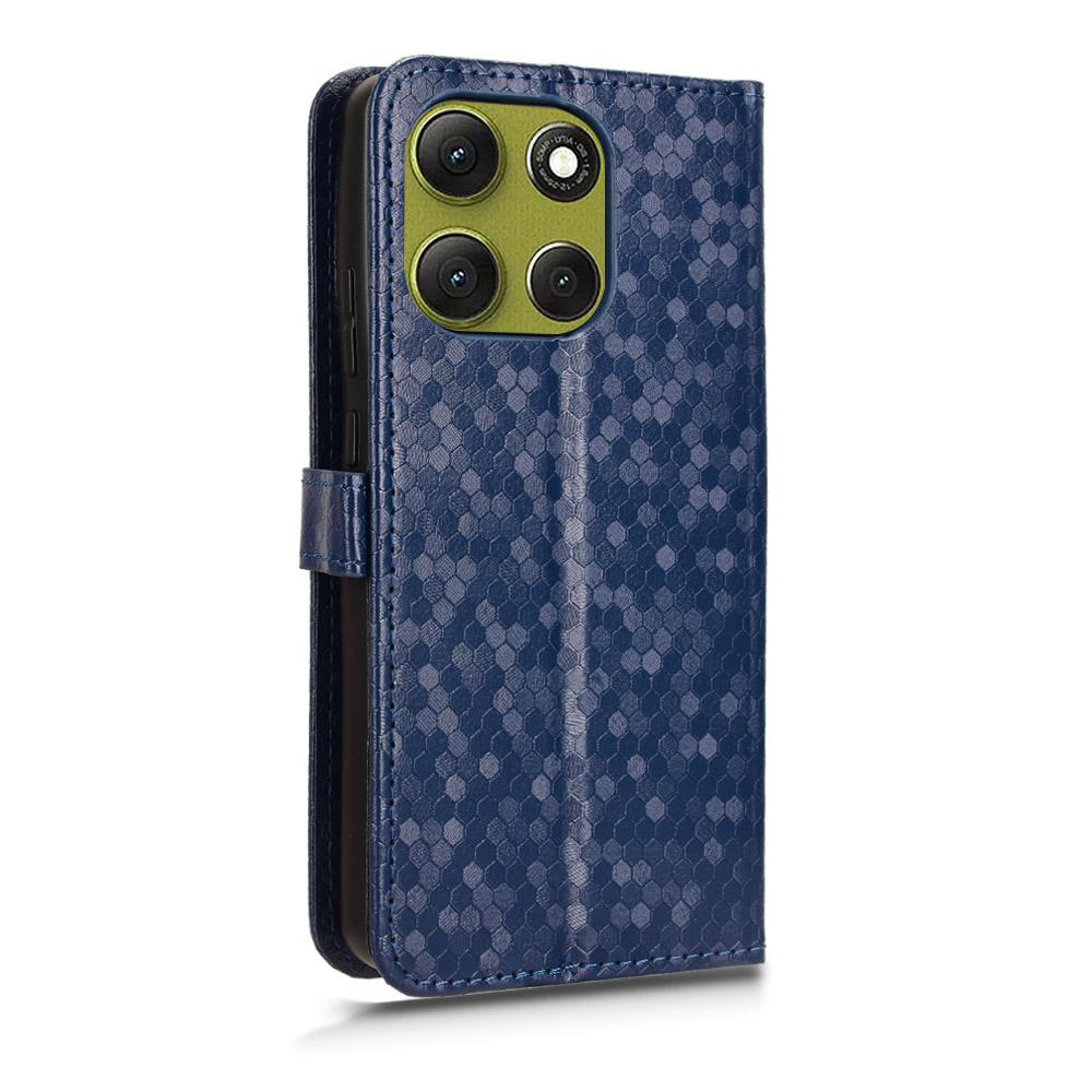 For Motorola Moto G86 5G Wallet Case Dot Pattern Imprint PU Leather Phone Cover with Wrist Strap